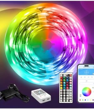 DAYBETTER LED Strip Lights 110ft, Smart Lighting Strips with App Remote Control, RGB Music Sync Color Changing Lights for Bedroom Kitchen Party Home Decor(1 Roll)
