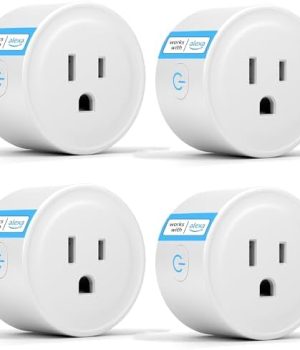 ExIoTy Smart Plug, Works with Alexa Only, Simple Setup with One Voice Command, Voice Control, Remote Control, Timer & Schedule & Group Controller, The Plug Connects to Alexa Echo via BLE Mesh（4 Pack）
